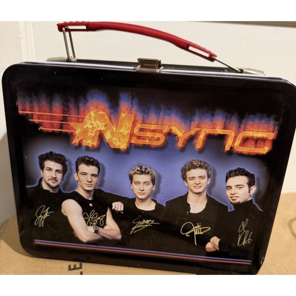 Vintage *NSYNC Metal Lunchbox w/ Sealed Thermos New Old Stock Y2K Boy Band